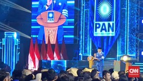 Ketua PAN Zulkifli Hasan saat acara HUT ke-28 PAN di JCC. Jakarta, Jumat, 18 September 2026