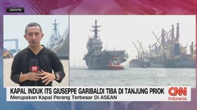 Kapal Induk ITS Giuseppe Garibaldi Tiba di Tanjung Priok
