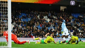 Soccer Football - Carabao Cup - Third Round - Manchester City v Norwich City - Etihad Stadium, Manchester, Britain - September 17, 2026 Manchester City's Ryan McAidoo scores their fifth goal REUTERS/Phil Noble EDITORIAL USE ONLY. NO USE WITH UNAUTHOR