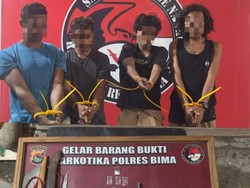 Polisi Tangkap 4 Sindikat Sabu Bersenpi-Sajam di Bima