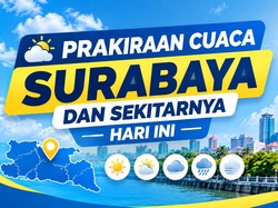Surabaya Cerah, Panas Terik 32 Derajat Celsius
