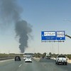 Large plume of black smoke rises from the fuel storage area at King Khalid International Airport, in Riyadh, Saudi Arabia, September 19, 2026. Picture taken with a mobile phone. REUTERS/Stringer