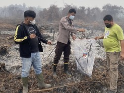 Polisi Olah TKP Lahan yang Diduga Dibakar Anggota DPRD Mempawah