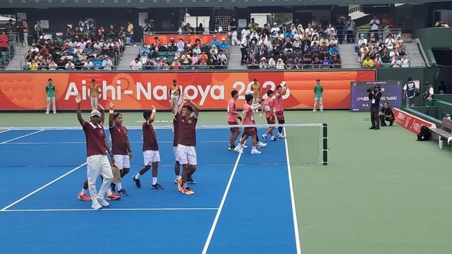 Indonesia meraih medali perunggu dari cabor soft tenis beregu putra di Asian Games 2026. (Foto Antara)
