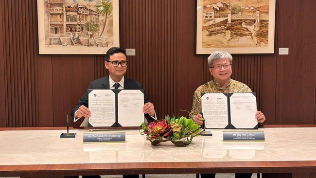 AirNav Indonesia dan Civil Aviation Authority of Singapore (CAAS) kolaborasi pelayanan lalu lintas udara pada Flight Information Region (FIR).