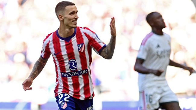 Soccer Football - LaLiga - Atletico Madrid v Real Madrid - Riyadh Air Metropolitano, Madrid, Spain - September 20, 2026 Atletico Madrid's Alejandro Grimaldo celebrates scoring their first goal REUTERS/Juan Barbosa
