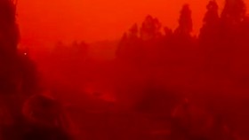 Langit merah saat karhutla di Kalimantan