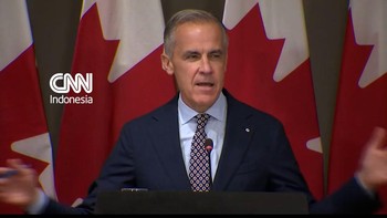 Perdana Menteri Kanada, Mark Carney membuat hadirin tertawa saat meniru gaya berbicara Presiden AS Donald Trump saat berpidato.