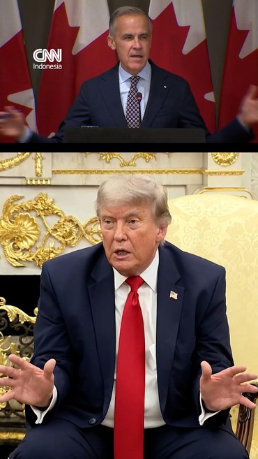 Perdana Menteri Kanada, Mark Carney membuat hadirin tertawa saat meniru gaya berbicara Presiden AS Donald Trump saat berpidato.