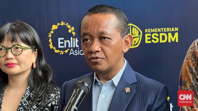 Menteri Energi dan Sumber Daya Mineral (ESDM) Bahlil Lahadalia ketika ditemui di ICE BSD City, Kabupaten Tangerang, Banten, Selasa (22/9).