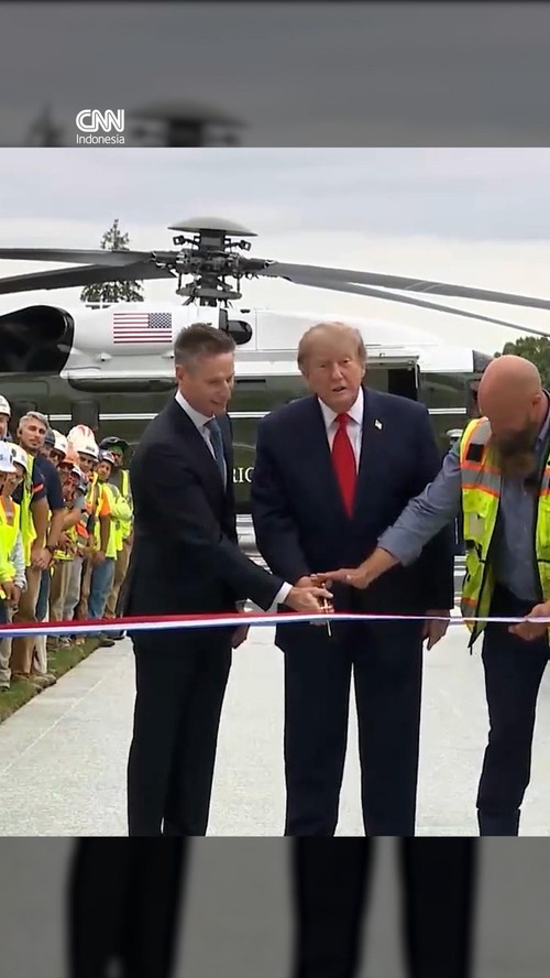 Trump Resmikan Helipad Baru, Siaran Bisu Buntut Diboikot TV Pool