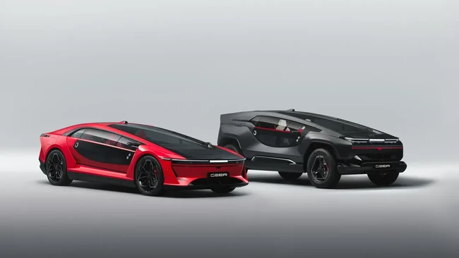 Startup asal Arab Saudi, Ceer, merilis mobil listrik Exobot sedan dan SUV, Senin (21/9/2026).