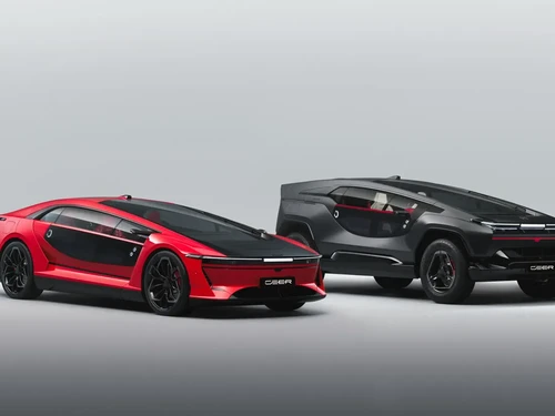 Startup asal Arab Saudi, Ceer, merilis mobil listrik Exobot sedan dan SUV, Senin (21/9/2026).
