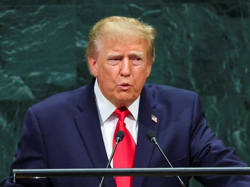 US President Donald Trump addresses the 81st United Nations General Assembly at UN headquarters in New York City, US, September 22, 2026.  REUTERS/MIKE SEGAR