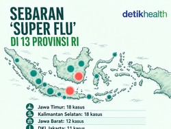 Infografis: Super Flu Terdeteksi di 13 Provinsi RI, Ini Sebarannya
