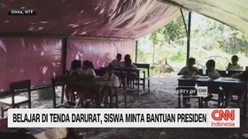 Belajar di Tenda Darurat, Siswa Minta Bantuan Presiden Prabowo