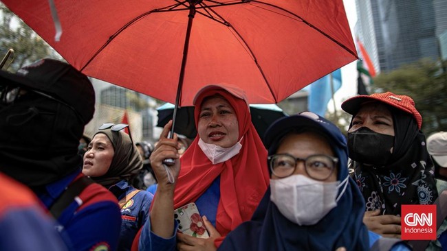 Demo Buruh Kepung Kawasan Bundaran HI
