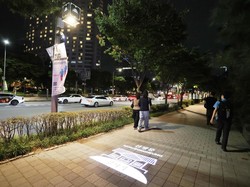 Lampu LED Bertema Sejarah Hiasi Jalanan Gangnam, Seoul Makin Menyala