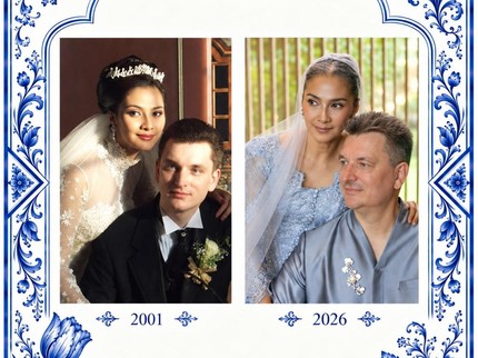 Sweet! Maudy Koesnaedi & Suami Belanda Recreate Foto Pernikahan 25 Tahun Lalu