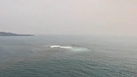 Penampakan Daratan Baru Pasca Erupsi Gunung Anak Krakatau