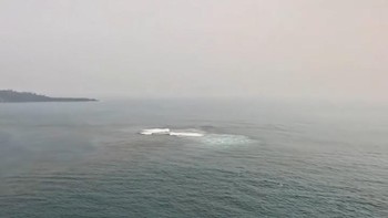 Penampakan Daratan Baru Pasca Erupsi Gunung Anak Krakatau