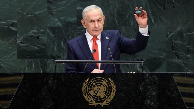 Aksi Walk Out dan Pamer Pager Warnai Pidato Netanyahu di PBB