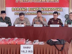 3 Kurir Tertangkap Bawa 16,3 Kg Sabu dari Kalbar Menuju Palangka Raya