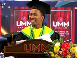 Namanya Unik, Isa Al-Masih Putra Muhammadiyah Pidato di Wisuda UMM