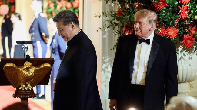 Trump-Xi Jinping Bertukar Kado saat Jamuan Makan Malam di Gedung Putih