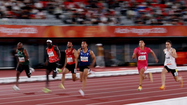 Puripol Boonson Cetak Rekor di Final 100m Asian Games