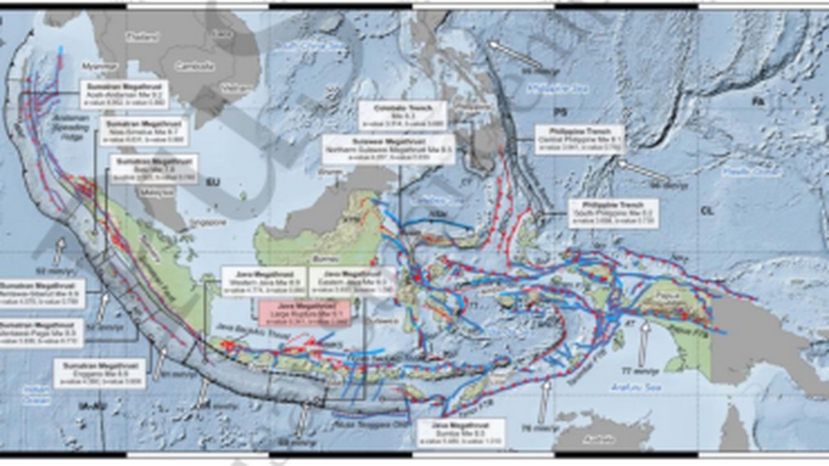 Mengenal Megathrust, Potensi Gempa dan Sebarannya di Indonesia