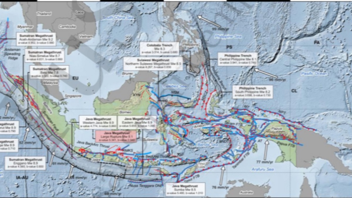 Warning Gempa Besar! RI Dikepung 14 Zona Megathrust, Ini Titiknya