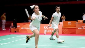 Amri Syahnawi/Nita Violina Marwah saat berlaga di Asian Games 2026. (Arsip PBSI)