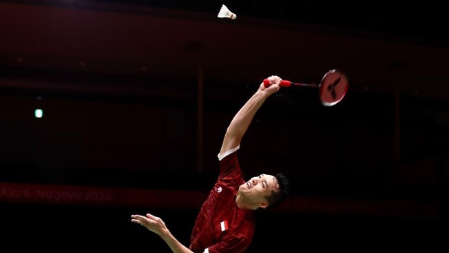 Jonatan Christie saat tampil di 16 besar Asian Games 2026. (Arsip PBSI