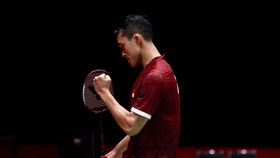 Jonatan Christie saat tampil di 16 besar Asian Games 2026. (Arsip PBSI