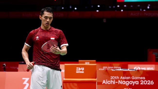 Jonatan Christie saat tampil di 16 besar Asian Games 2026. (Arsip PBSI