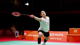 Jonatan Christie saat tampil di perempat final Asian Games 2026
