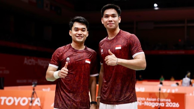 Leo Rolly Carnando/Daniel Marthin saat beraksi di Asian Games 2026.