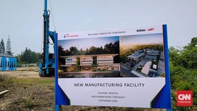 Bintang Chemical Indonesia meresmikan ground breaking pabrik cat baru di Cikande, Jawa Barat, Senin (28/9/2026).