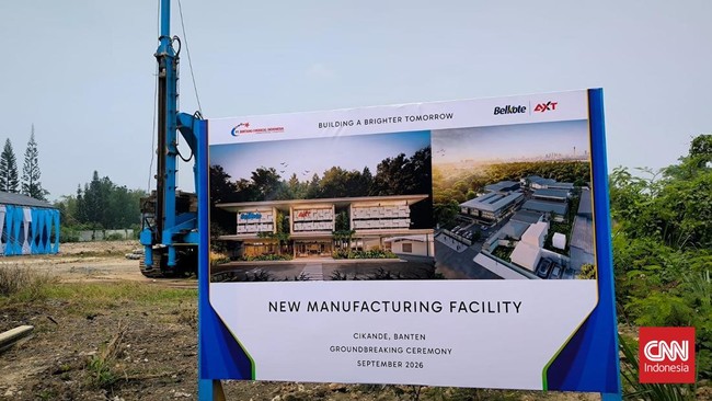 Bintang Chemical Indonesia meresmikan ground breaking pabrik cat baru di Cikande, Jawa Barat, Senin (28/9/2026).