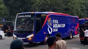 Bus Malaysia Tiba di GBK, Timnas Indonesia Dikawal Lebih Ketat
