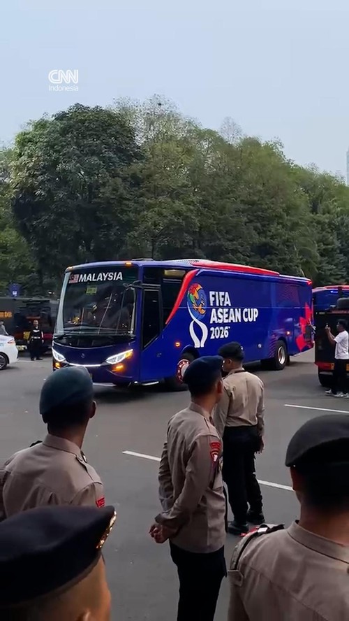 Bus Malaysia Tiba di GBK, Timnas Indonesia Dikawal Lebih Ketat