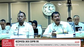 Dirjen PAS Mashudi rapat dengan Komisi XIII DPR soal fasilitas mewah di lapas cibinong
