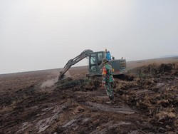 Bantuan Alat Berat dari Presiden Dipakai untuk Bikin Kanal di OKI dan Ogan Ilir