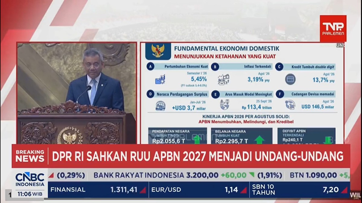 Video: DPR RI Sahkan RUU APBN 2022, Defisit Ditarget 2,40% Dari PDB