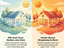 Hindari Rumah yang Kena Panas Matahari Sore biar Nggak Boros Listrik