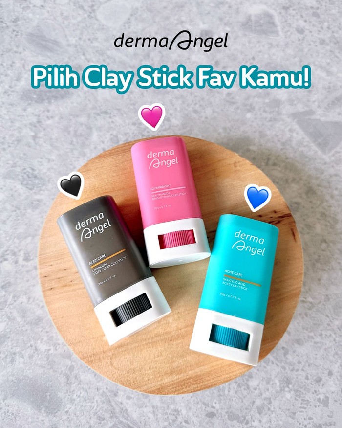 Derma Angel Salicylic Acid Acne dan Charcoal Pore Clear Clay Stick