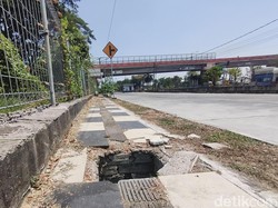 Keterlaluan 16 Besi Penutup Drainase di Frontage Gedangan Dicuri
