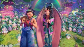 (from left) Raissa (Liza Soberano) and Jo (H.E.R.) in DreamWorks Animations Forgotten Island, directed by Joel Crawford and Januel Mercado.