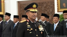 Pelantika Kepala Kepolisian Negara Republik Indonesia (Kapolri) Komisaris Jenderal Polisi Suyudi Ario Seto